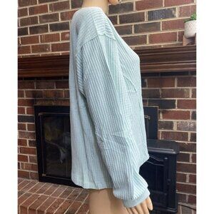 PJ Salvage Women's Pajama‎ Shirt  Long Sleeve Green Size M Comfort New